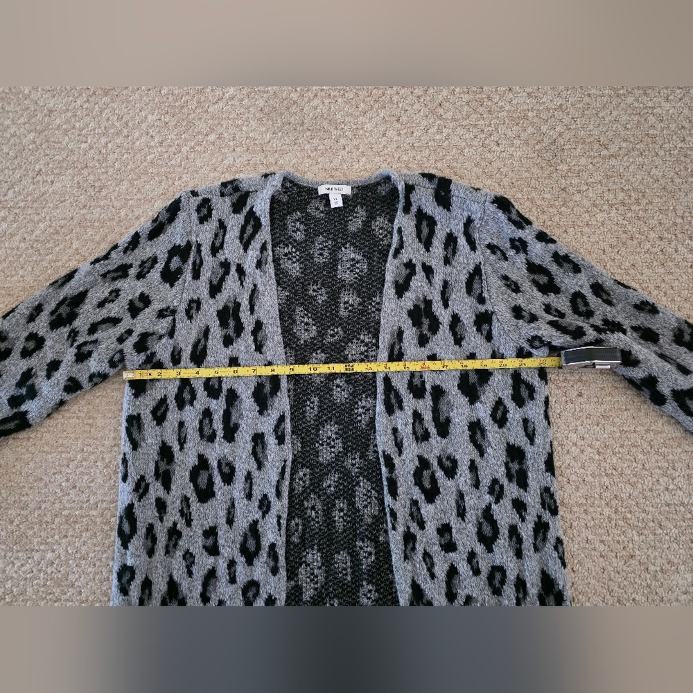 Nine West Black Animal Print Cardigan - Picture 7 of 10